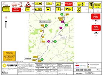 Road Closure - FURLONG COTTAGE JUNCTION TO HOPTON CANGEFORD JUNCTION HOPTON CANGEFORD JUNCTION TO THE SMITHY JUNCTION MIDDLETON  17/11