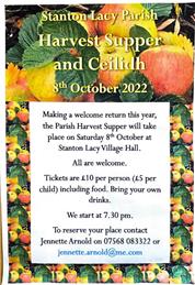 Harvest Supper 8th October